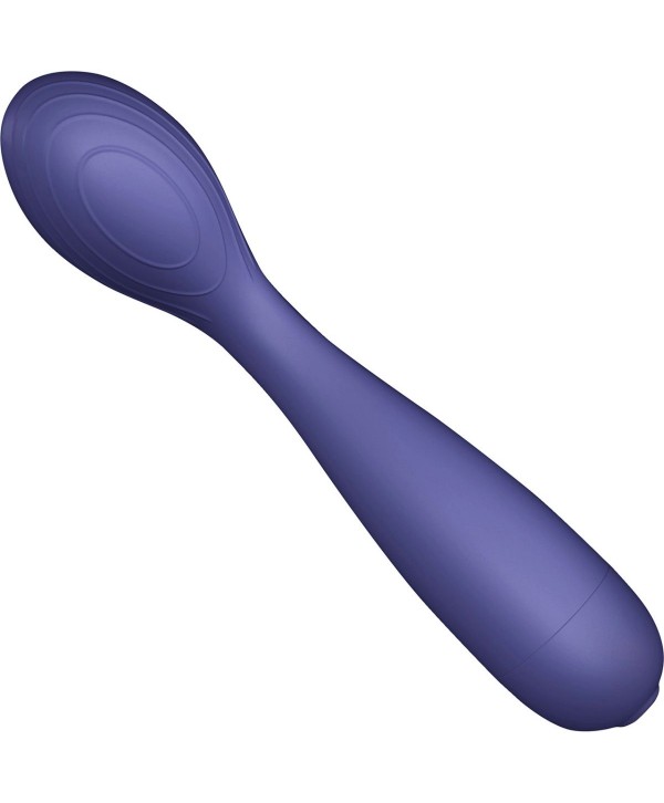 Фиолетовый вибратор для G-точки Peri Berri - 18,5 см.