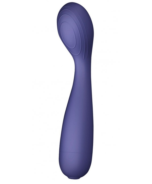 Фиолетовый вибратор для G-точки Peri Berri - 18,5 см.