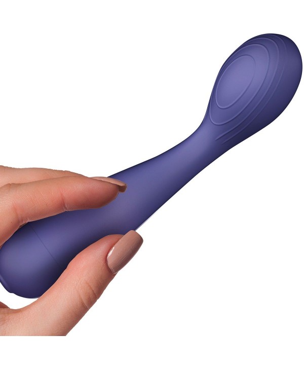 Фиолетовый вибратор для G-точки Peri Berri - 18,5 см.
