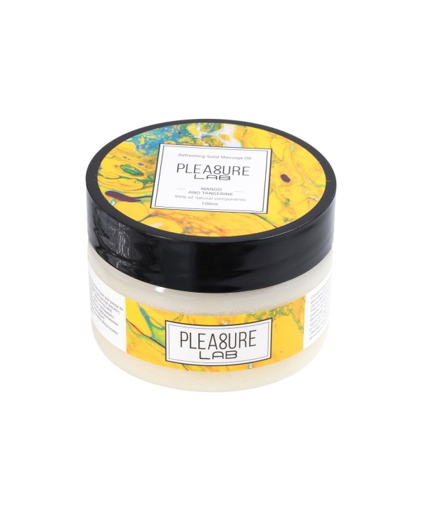 Твердое массажное масло Pleasure Lab Refreshing с ароматом манго и мандарина - 100 мл.