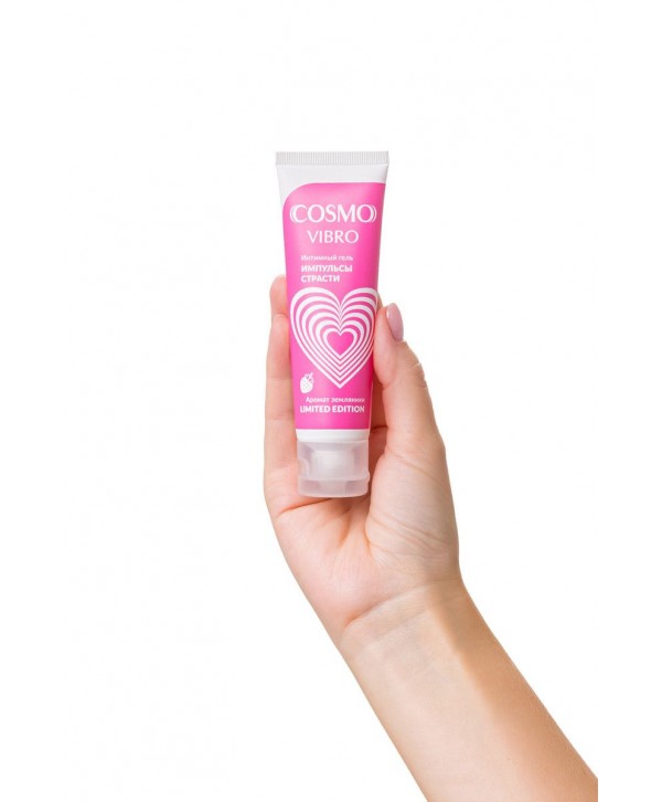 Возбуждающий гель на водно-силиконовой основе Cosmo Vibro с ароматом земляники - 50 гр.