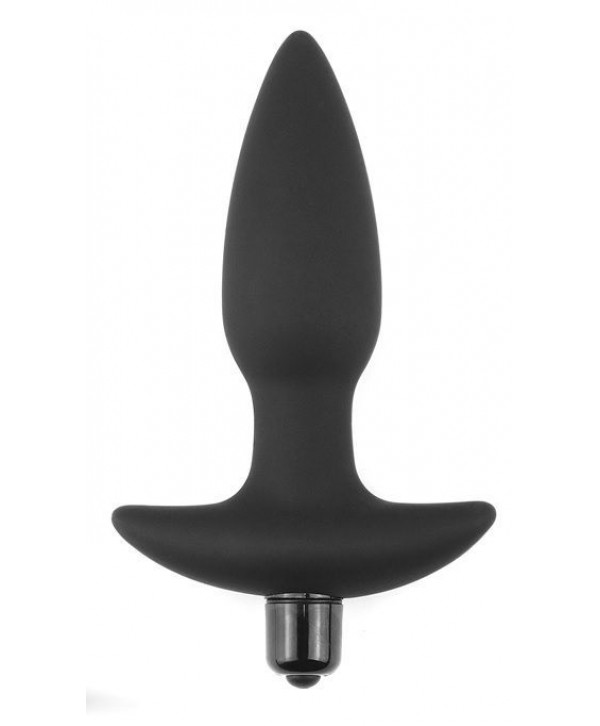 Черная анальная вибропробка Anal Indulgence Collection Fantasy Plug - 14,5 см.