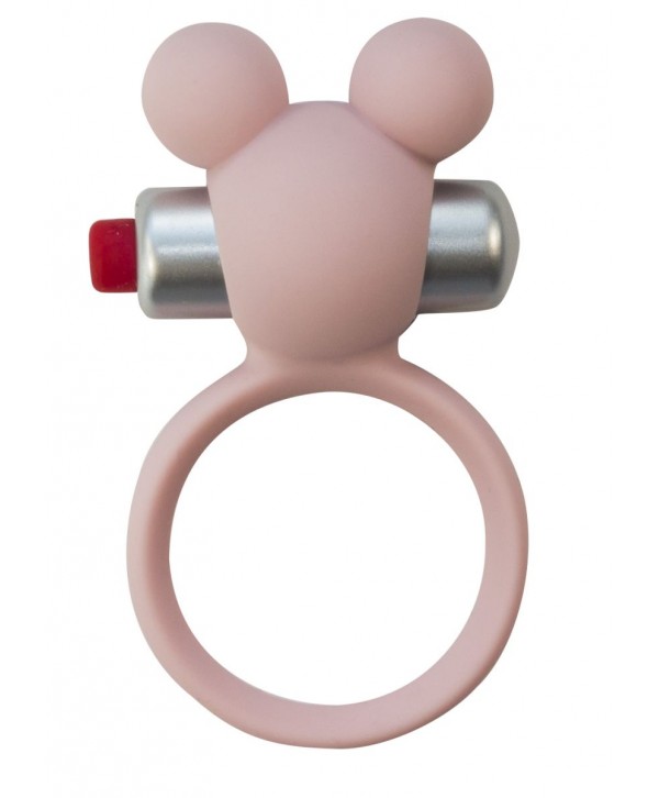 Розовое эрекционное виброколечко Emotions Minnie Light pink