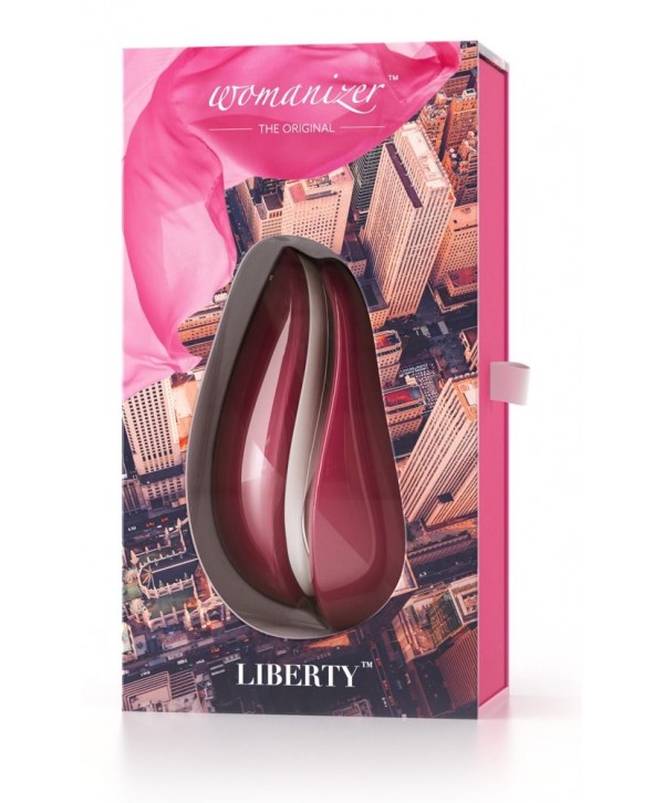 Красный бесконтактный клиторальный стимулятор Womanizer Liberty