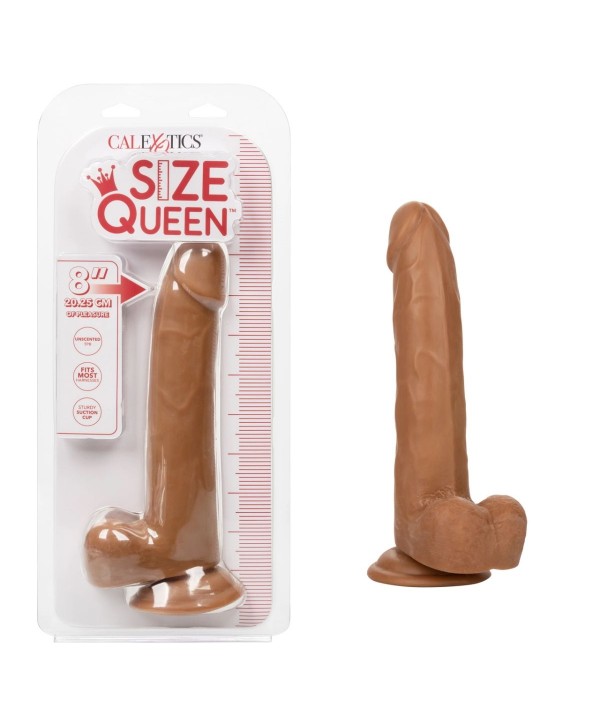 Коричневый фаллоимитатор Size Queen 8  - 25,5 см.