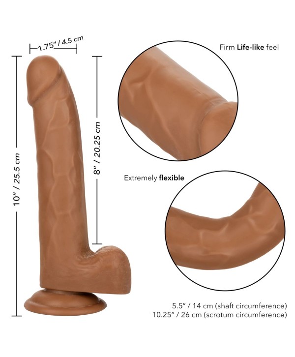 Коричневый фаллоимитатор Size Queen 8  - 25,5 см.