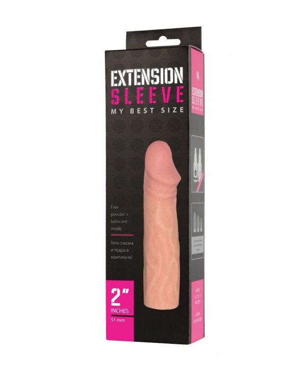 Телесная насадка-удлинитель Extension sleeve - 17 см.