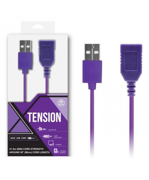 Фиолетовый удлинитель USB-провода - 100 см.