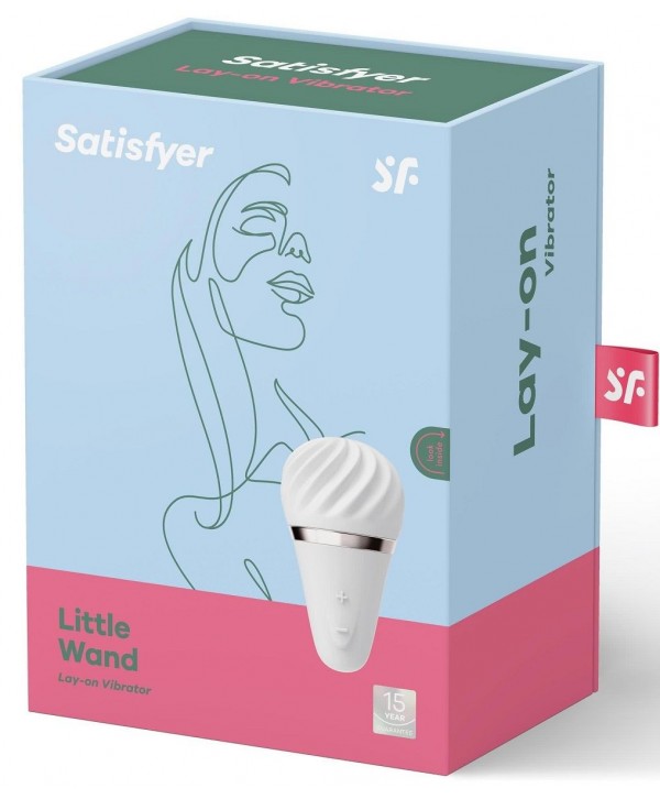 Белый вибромассажер Satisfyer Little Wand