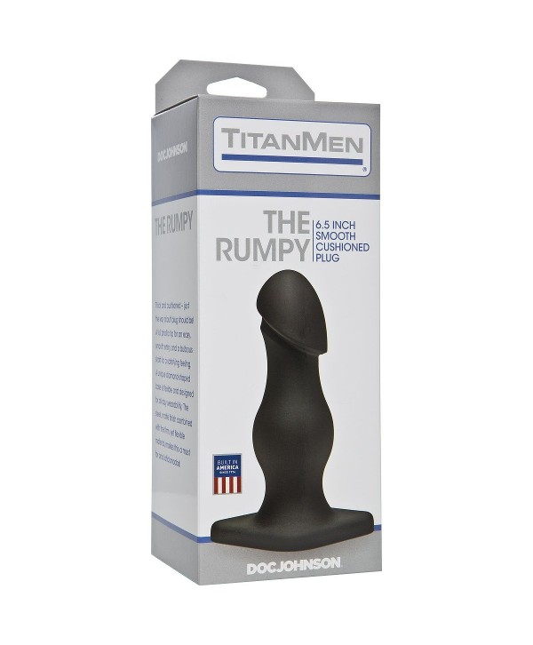 Чёрная анальная пробка TitanMen The Rumpy - 16,5 см.