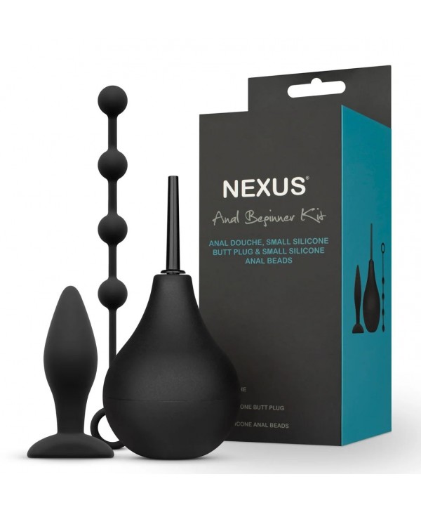 Анальный набор Nexus Anal Beginner Kit: пробка, душ и шарики