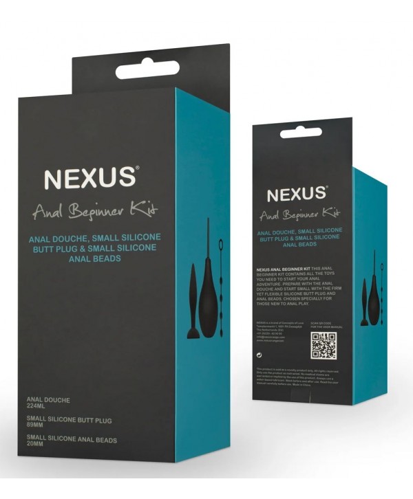 Анальный набор Nexus Anal Beginner Kit: пробка, душ и шарики