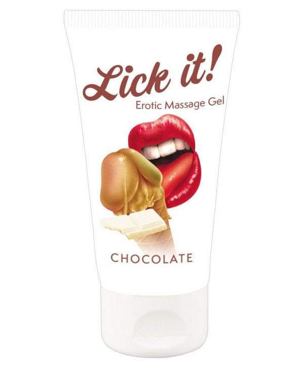 Лубрикант на водной основе Lick it! Chocolate с ароматом шоколада - 50 мл.
