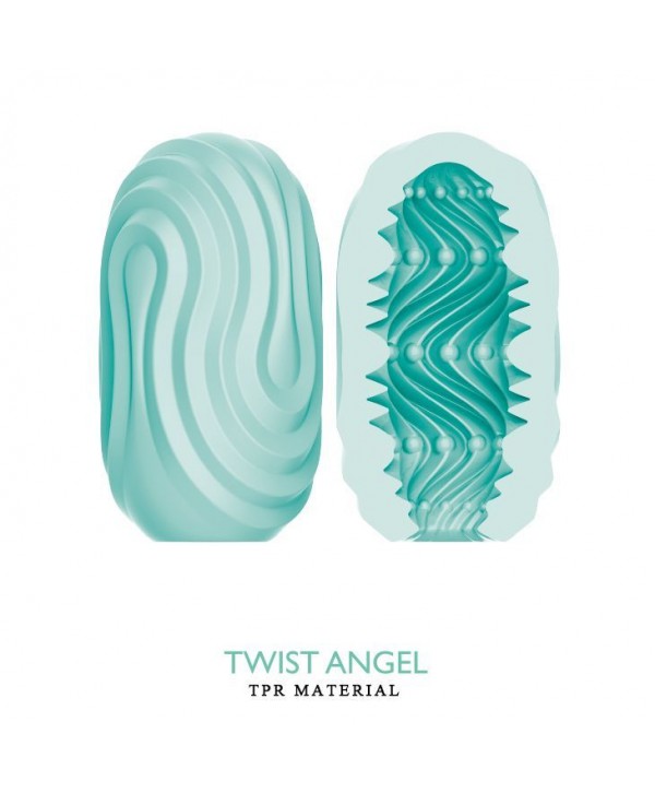 Бирюзовый мастурбатор-яйцо Twist Angel