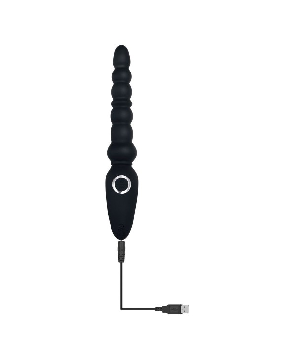 Черная анальная виброелочка Magic Stick - 22,6 см.