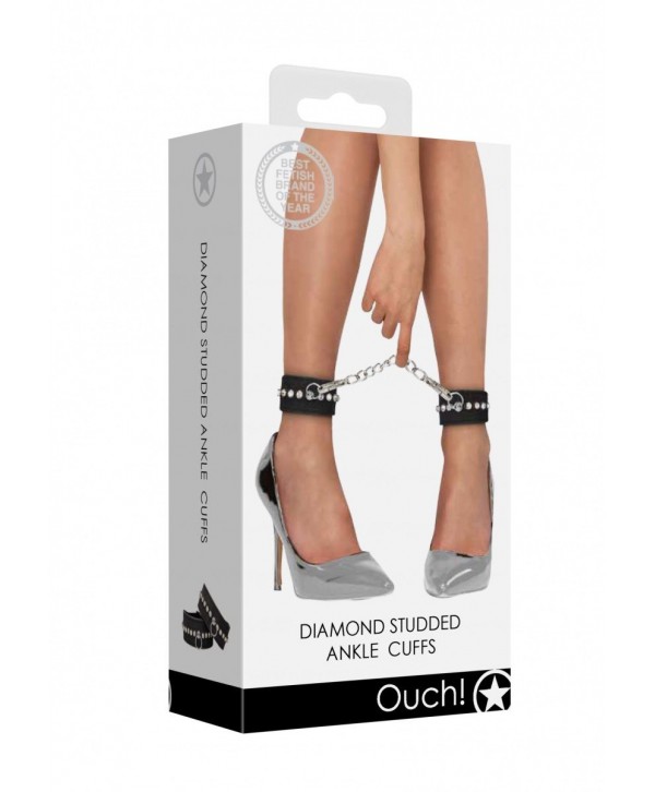 Черные поножи Diamond Studded Ankle Cuffs