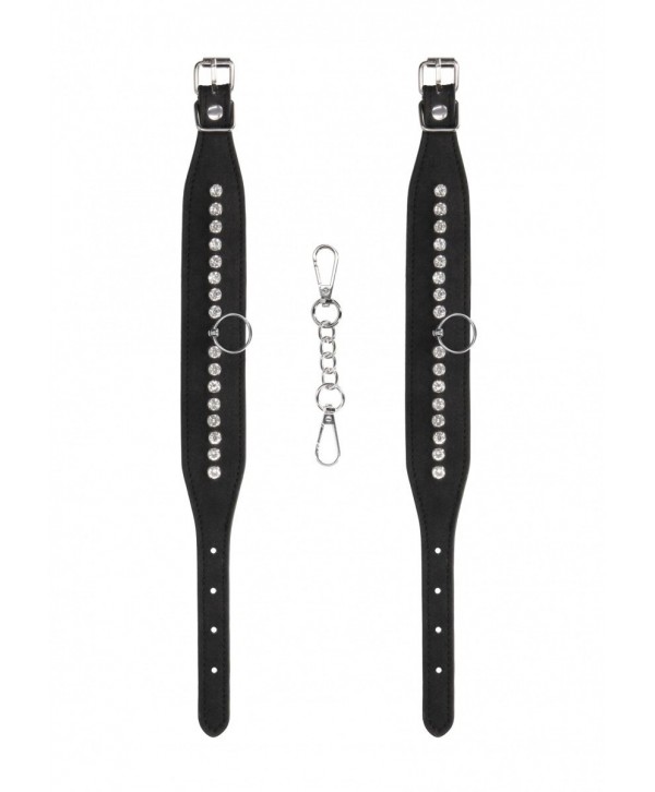 Черные поножи Diamond Studded Ankle Cuffs