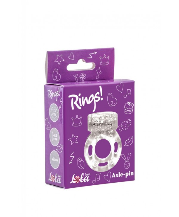 Прозрачное эрекционное кольцо с вибрацией Rings Axle-pin