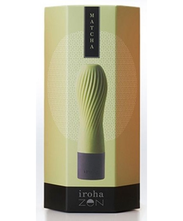 Салатовый рифленый мини-вибратор IROHA ZEN MATCHA - 12,7 см.