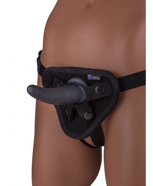 Страпон-унисекс с двумя насадками UNI strap 7  Harness - 19 и 12 см.