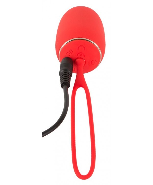 Красное виброяйцо Remote Controlled Love Ball с пультом ДУ