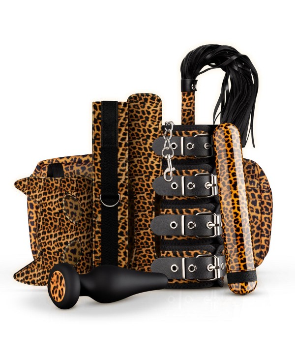 Стильный БДСМ-набор Gato 8-piece Set в анималистическом дизайне