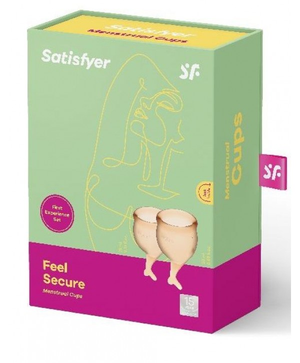 Набор оранжевых менструальных чаш Feel secure Menstrual Cup