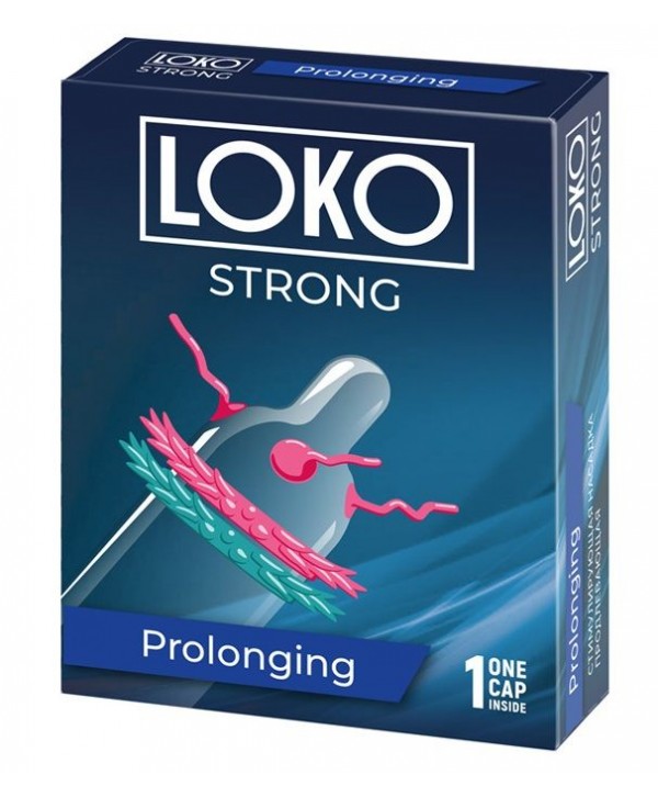 Стимулирующая насадка на пенис LOKO STRONG с продлевающим эффектом