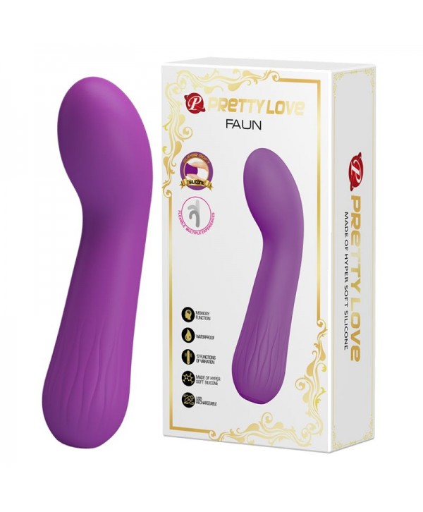 Фиолетовый гнущийся вибратор Faun - 15 см.