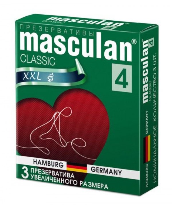 Презервативы Masculan Classic 4 XXL увеличенного размера - 3 шт.