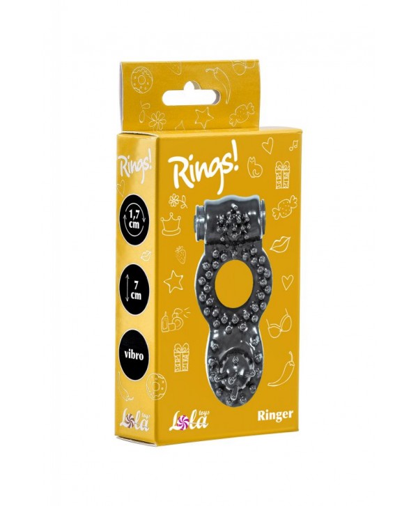 Чёрное эрекционное кольцо Rings Ringer