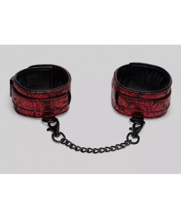 Красно-черные оковы Reversible Faux Leather Ankle Cuffs