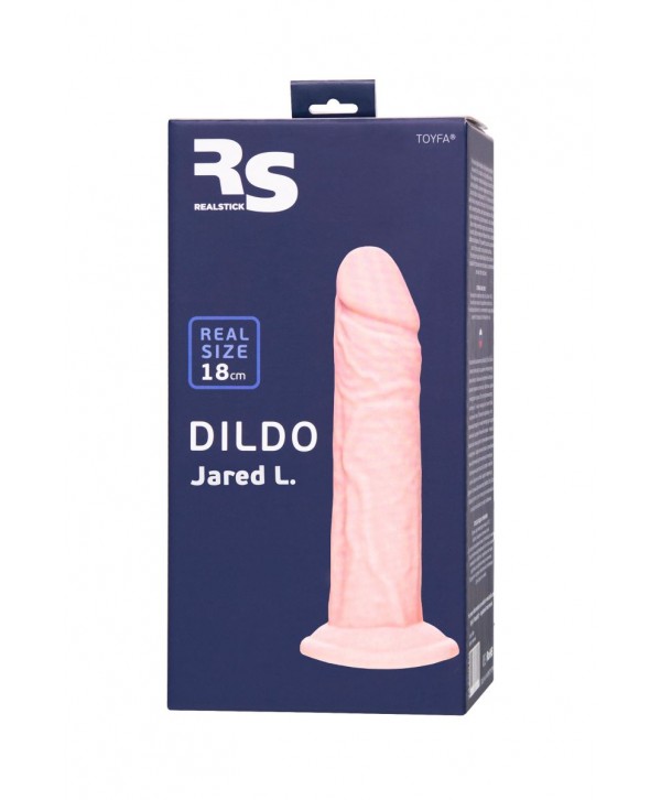 Телесный фаллоимитатор из силикона Jared L. - 18 см.