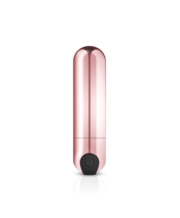 Золотистая вибропуля Rosy Gold Bullet Vibrator - 7,5 см.