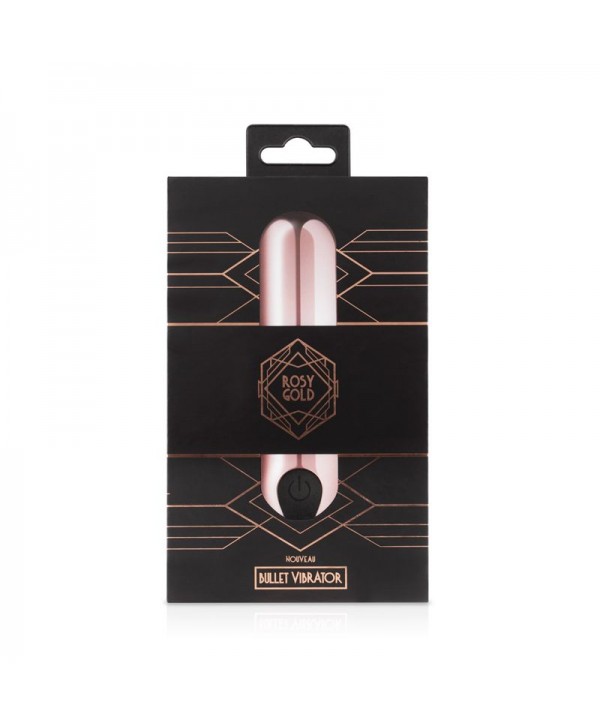 Золотистая вибропуля Rosy Gold Bullet Vibrator - 7,5 см.