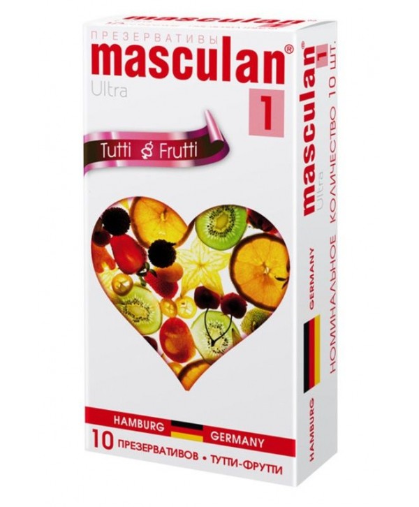 Презервативы Masculan Ultra 1 Tutti-Frutti с фруктовым ароматом - 10 шт.