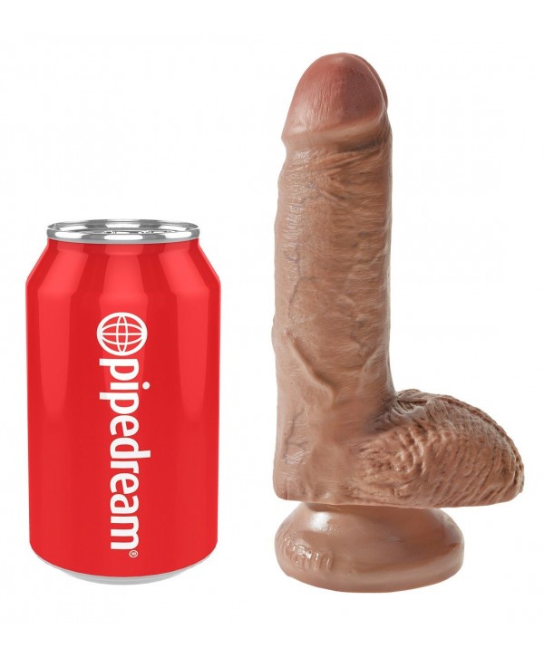 Фаллоимитатор-мулат с мошонкой 7  Cock with Balls - 19,4 см.