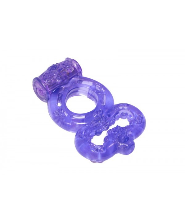 Фиолетовое эрекционное кольцо Rings Treadle с подхватом