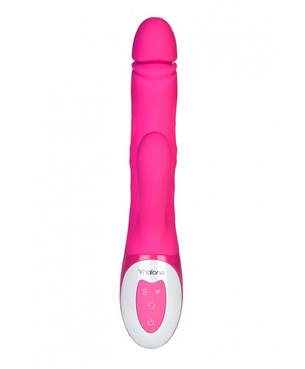 Розовый вибратор Nalone Wave - 26 см.