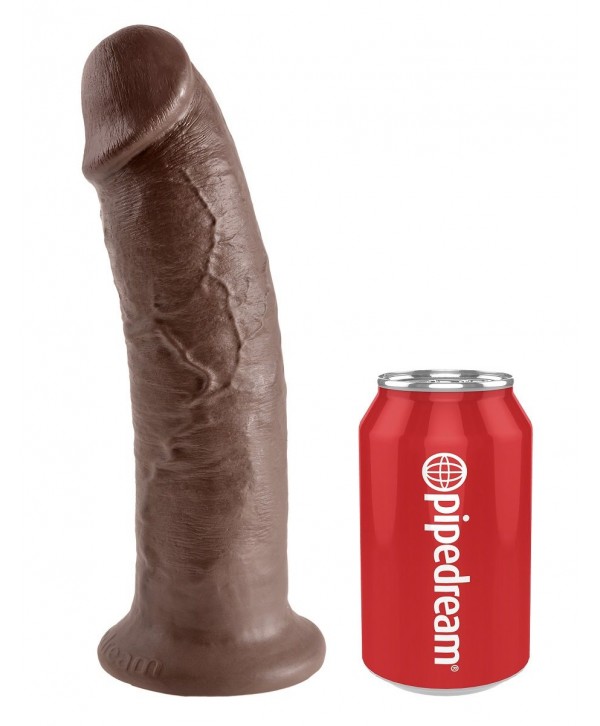 Коричневый фаллос-гигант 10  Cock - 25,4 см.