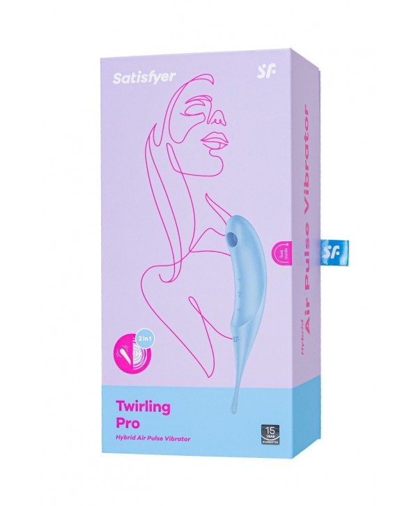 Голубой вакуум-волновой стимулятор клитора Satisfyer Twirling Pro