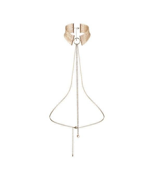Золотистый ошейник с цепочками Desir Metallique Collar
