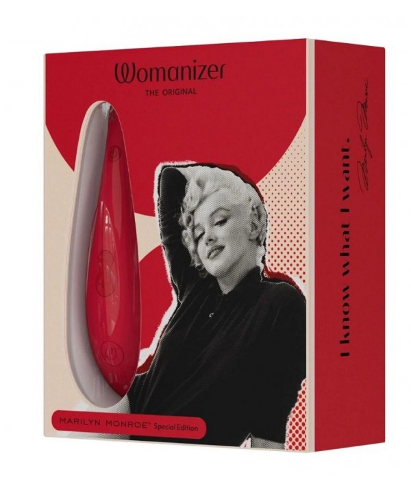 Красный бесконтактный клиторальный стимулятор Womanizer Marilyn Monroe Special Edition