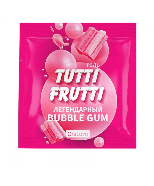 Саше гель-смазки Tutti-frutti со вкусом бабл-гам - 4 гр.
