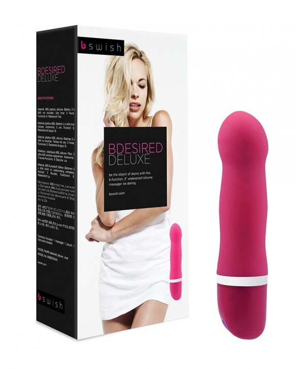 Розовый мини-вибратор Bdesired Deluxe - 15,3 см.