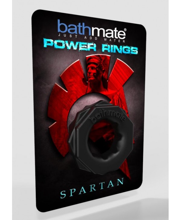 Чёрное эрекционное кольцо Spartan