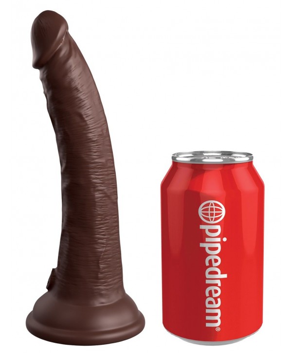 Коричневый фаллоимитатор 7  Silicone Dual Density Cock - 21 см.