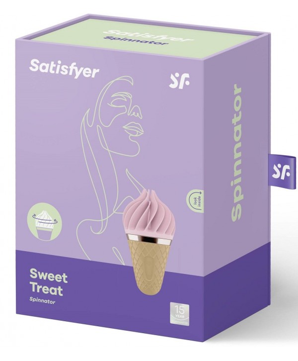 Вибратор-спиннер с розовыми лепестками Satisfyer Sweet Treat