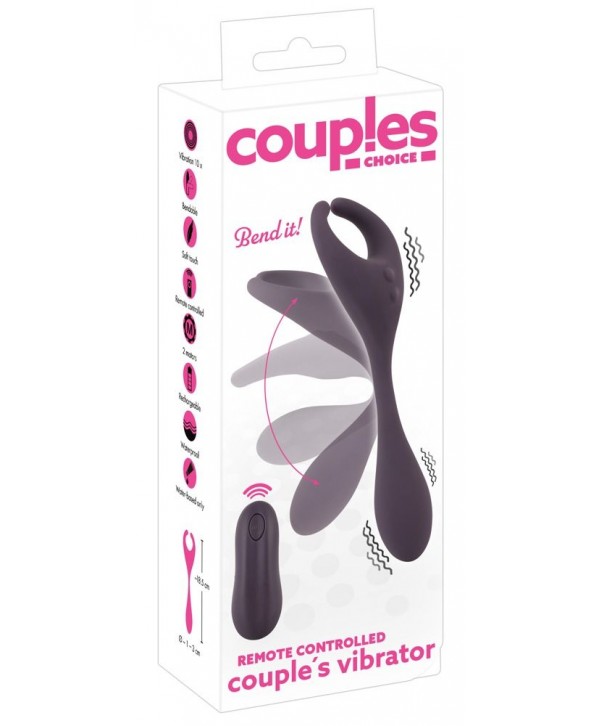 Фиолетовый универсальный вибратор Remote Controlled Couples Vibrator