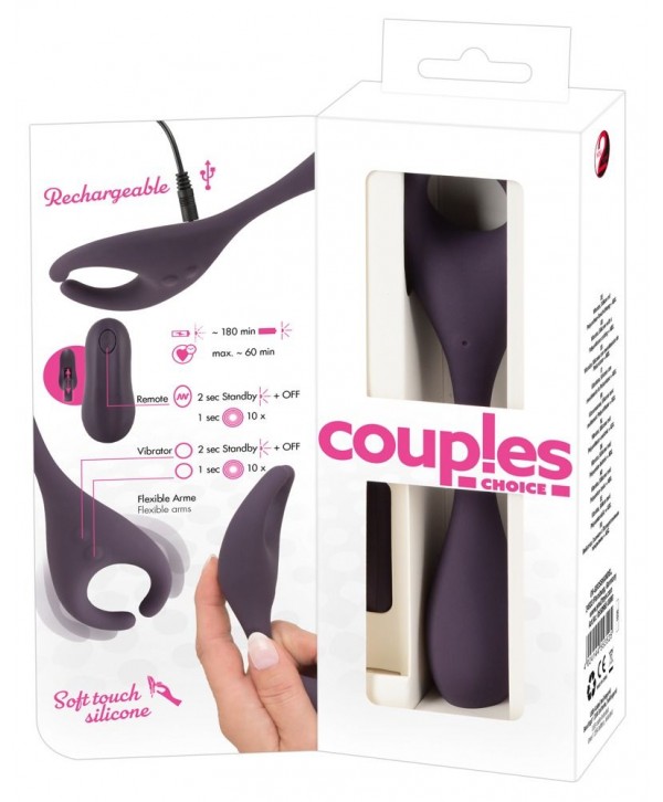 Фиолетовый универсальный вибратор Remote Controlled Couples Vibrator